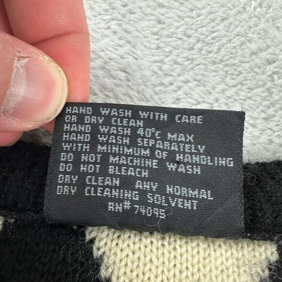 Vintage Coogi Australia Men's Size XL Pure Wool Knit Sweater Black / Cream - Picture 10 of 14